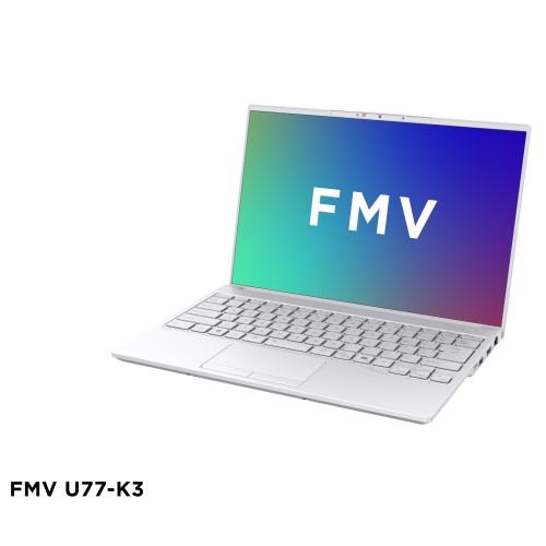 富士通(FUJITSU) FMV Note U FMVU77K3WA 14.0型 Win11Home CoreUltra7 メモリ16GB SSD512GB OfficeH&B2024 ノートパソコン シルバーホワイト U77-K3