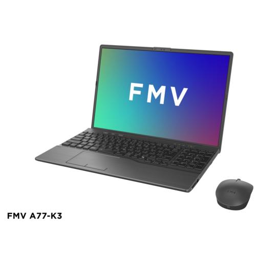 富士通(FUJITSU) FMV Note A FMVA77K3BY 16.0型 Win11Home Ryzen7 メモリ16GB SSD512GB OfficeH&B2024 ノートパソコン ブライトブラック A77-K3
