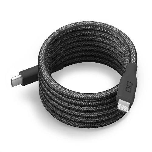 CIO(シーアイオー) CIO-NLSC30000-CL1-LBK ライトブラック スパイラルケーブル CtoL 1m