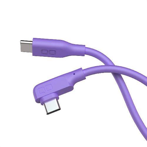 CIO(シーアイオー) CIO-SLL30000N2-CC2-PP パープル CIO L字型シリコンケーブルN2 CtoC 240W 2m