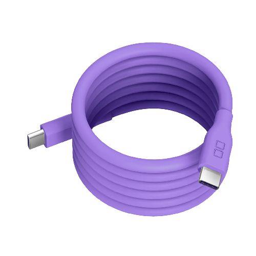 CIO(シーアイオー) CIO-SLSC30000-CC1-PP パープル スパイラルシリコンケーブル CtoC 1m