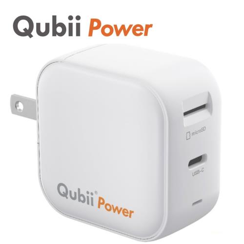 maktar MKPQP45-W ホワイト Qubii Power USB-C USB充電器 充電と同時に自動バックアップ iPhone iPad iOS android対応