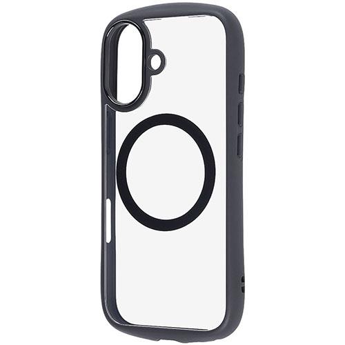 ray-out(レイ・アウト) iPhone17用 ハイブリッドガラスケース Puffull 10H +レンズガードリング マグネット充電対応 / ブラック RT-P52CMD4/B