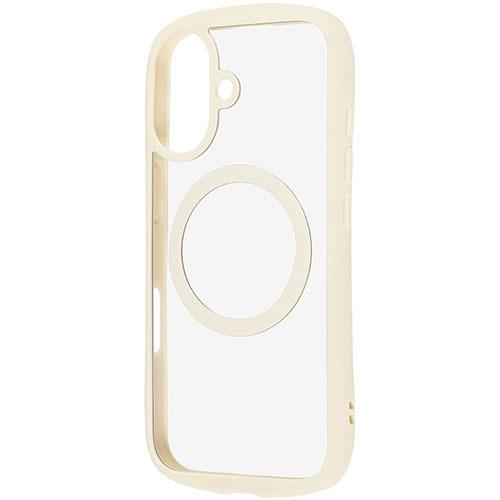 ray-out(レイ・アウト) iPhone17用 ハイブリッドガラスケース Puffull 10H +レンズガードリング マグネット充電対応 / ミルクホワイト RT-P52CMD4/MLW