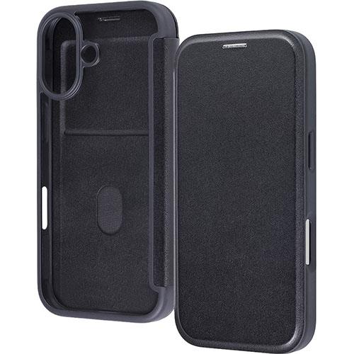 ray-out(レイ・アウト) iPhone17用 クリアフリップケース マグネット / ブラック RT-P52LCC/B