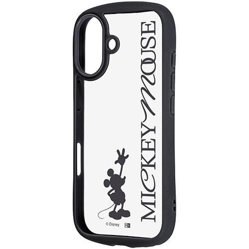 ray-out(レイ・アウト) iPhone17用 ﾃﾞｨｽﾞﾆｰ / Puffull 衝撃吸収 バンパー ハイブリッドケース / ミッキーマウス _シルエット_B RC-DP52CMD2B/MK63_IF01