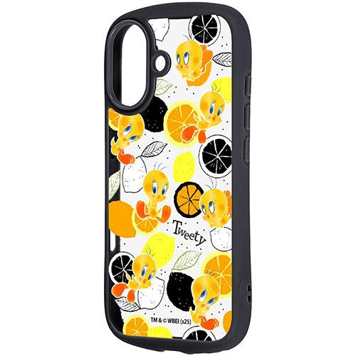 ray-out(レイ・アウト) iPhone17用 ルーニー・テューンズ / Puffull 衝撃吸収 バンパー ハイブリッドケース / トゥイーティー/総柄2 RC-WP52CMD2B/TWB3