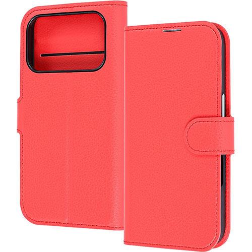 ray-out(レイ・アウト) iPhone17 Pro用 手帳型レザーケース シンプル マグネット / レッド RT-P53ELC1/R