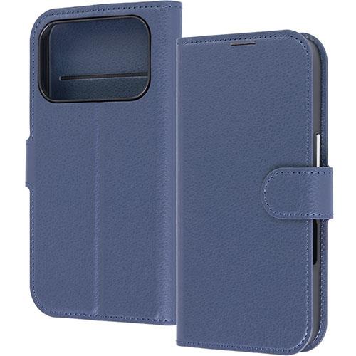 ray-out(レイ・アウト) iPhone17 Pro用 手帳型レザーケース シンプル マグネット / ダークネイビー RT-P53ELC1/DN