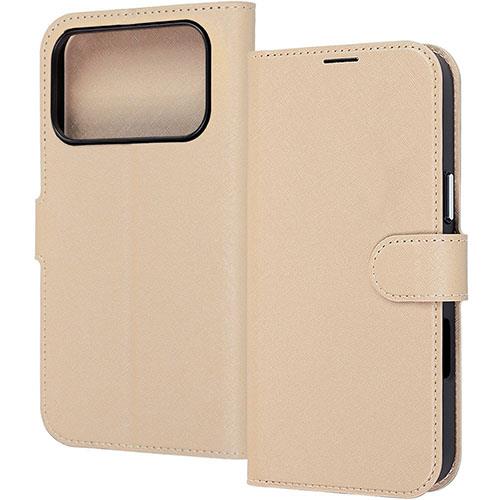 ray-out(レイ・アウト) iPhone17 Pro用 手帳型レザーケース シンプル マグネット / ベージュ RT-P53ELC1/BE
