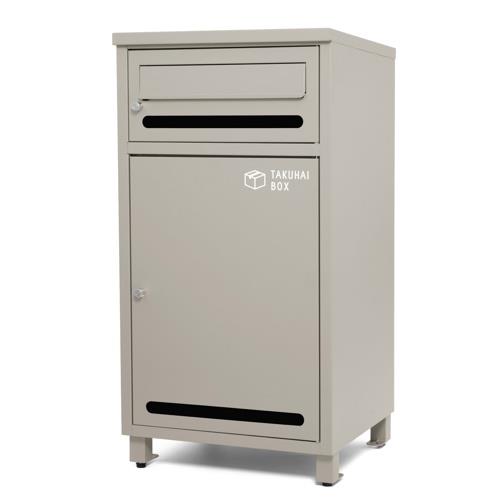 パイクスピーク(PYKESPEAK) ポスト付き宅配ボックス ポスミー P0296 グレージュ PYKES PEAK P0296TBPMEZ-GRG 完成品 投函可能サイズ 30×33×43cmまで