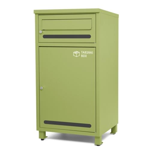 パイクスピーク(PYKESPEAK) ポスト付き宅配ボックス ポスミー P0296 モスグリーン PYKES PEAK P0296TBPMEZ-MGR 完成品 投函可能サイズ 30×33×43cmまで