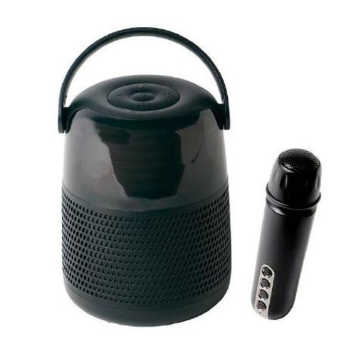 ライソン KABS-043B よいどれスピーカー＆マイク Bluetooth5.1 ボーカルカット機能と付属マイクでカラオケを楽しめる