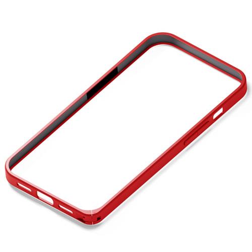 PGA PG-21KBP02RD レッド iPhone 13用 アルミバンパー Premium Style
