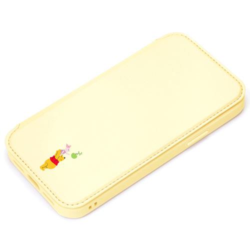 PGA PG-DGF21K04POO くまのプーさん iPhone 13用 ガラスフリップケース 横開きタイプ