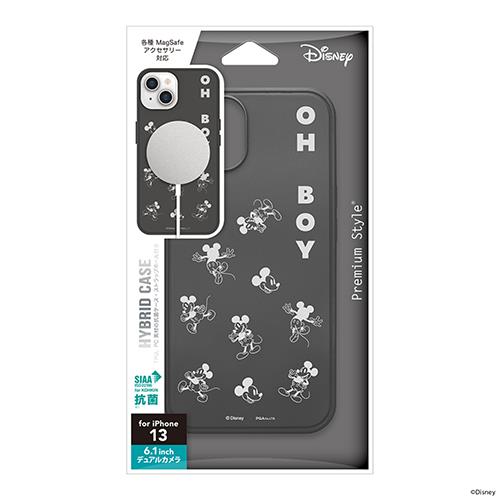 PGA PG-DMGPT21K01MKY ミッキーマウス iPhone 13用 MagSafe対応 抗菌ハイブリッドケース