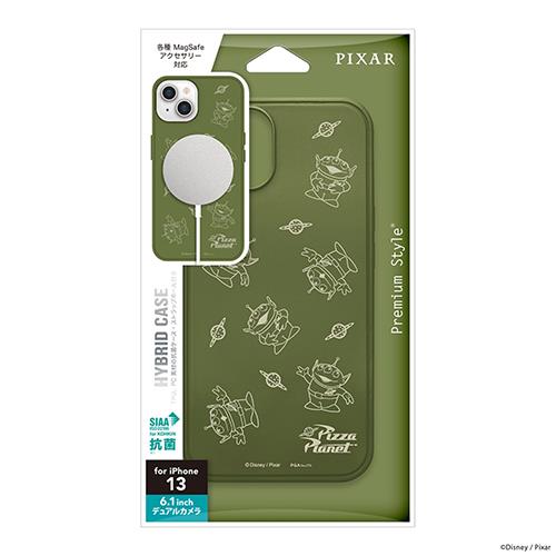 PGA PG-DMGPT21K04LGM エイリアン iPhone 13用 MagSafe対応 抗菌ハイブリッドケース