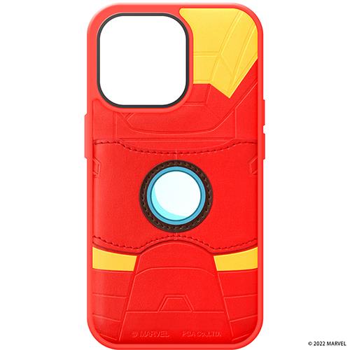 PGA PG-DPT22Q21IRM アイアンマン iPhone 14 Pro用 タフポケットケース 耐衝撃/耐振動