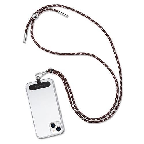 PGA PG-SDSTR05BR ダークブラウン ストラップホルダー付 丸紐ショルダーストラップ