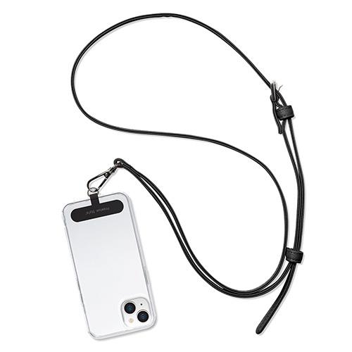 PGA PG-SDSTP06BK ブラック ストラップホルダー付 ショルダーストラップ PUレザータイプ