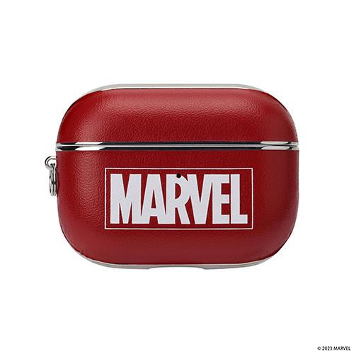 PGA PG-DAPP2LP06MVL マーベル ロゴ AirPods Pro 第2/1世代 用 PUレザーケース