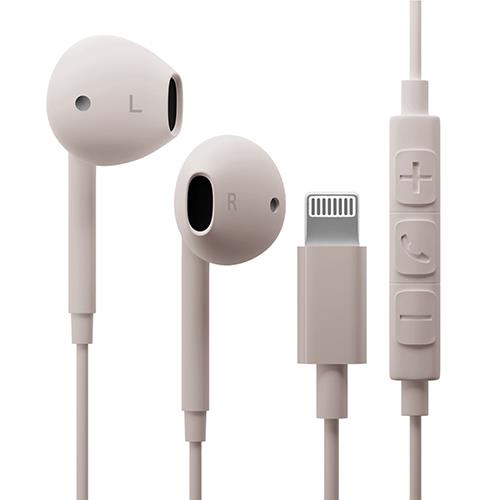PGA PG-SEIE3BE5 ベージュ Lightningコネクタ ステレオイヤホン