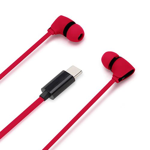 PGA PG-SECE4RD1 USB Type-Cコネクタ ステレオイヤホン カナルタイプ レッド