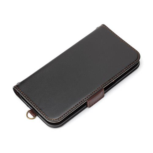 PGA iPhone15 Plus用 フリップカバー ブラック