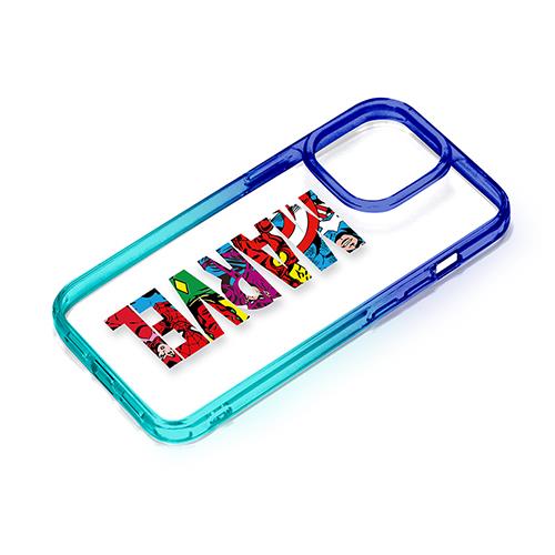 PGA iPhone15 Pro用 グラデーションハイブリッドケース マーベル