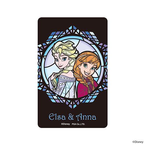 PGA PG-DSTK38FRZ アナと雪の女王 ステンドグラス調 ステッカー ICカード対応