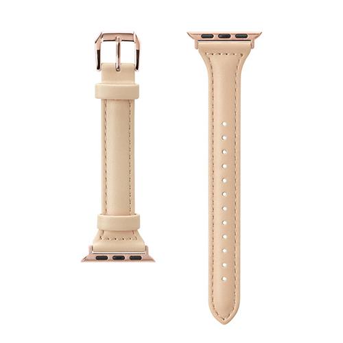 PGA PG-AW41PU03BE ベージュ Apple Watch 41/40/38mm用 PUレザーバンド