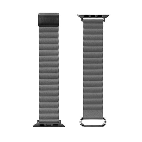 PGA PG-AW41MG04GY グレー Apple Watch 41/40/38mm用 PUレザーマグネットバンド