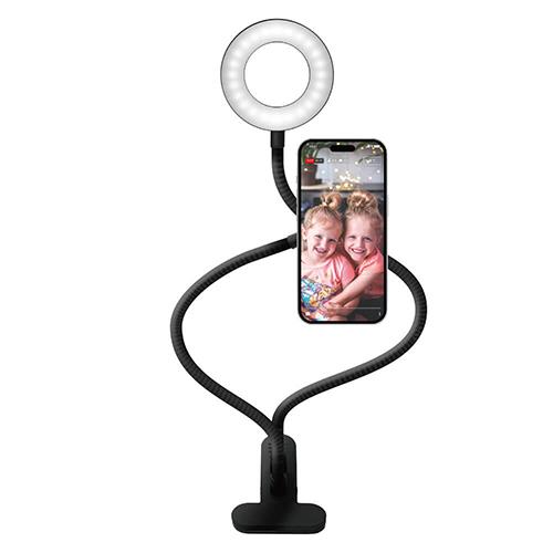 PGA PG-MFXASD02BK MagSafe対応 マグネット LEDライト付 フレキシブルアームクリップ