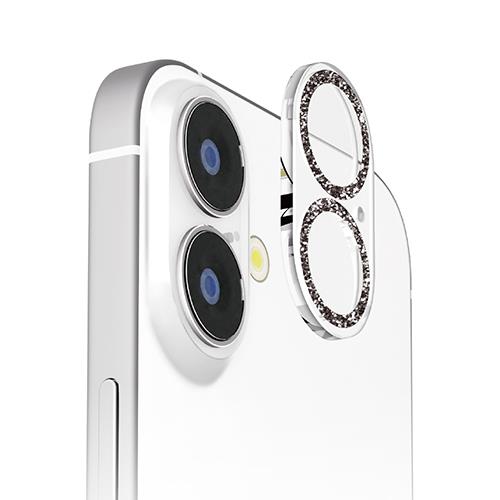 PGA PG-24ACLG06BK ラメブラック iPhone16/16Plus用 カメラフルプロテクター