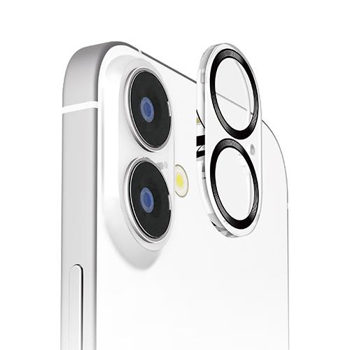 PGA PG-24ACLG09BK クリア/ブラック iPhone16/16Plus用 カメラフルプロテクター