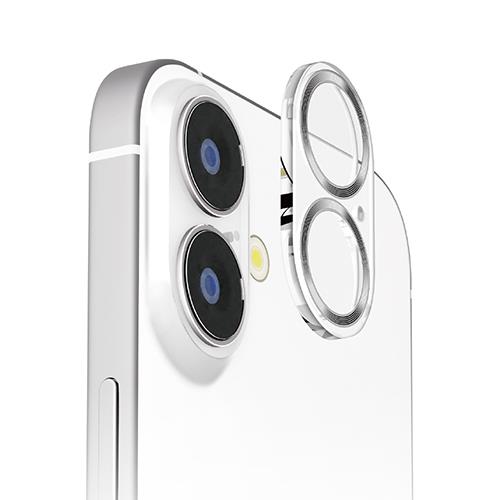 PGA PG-24ACLG10SV クリア/シルバー iPhone16/16Plus用 カメラフルプロテクター