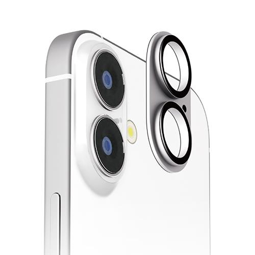 PGA PG-24ACLG18SV アルミ/シルバー iPhone16/16Plus用 カメラフルプロテクター