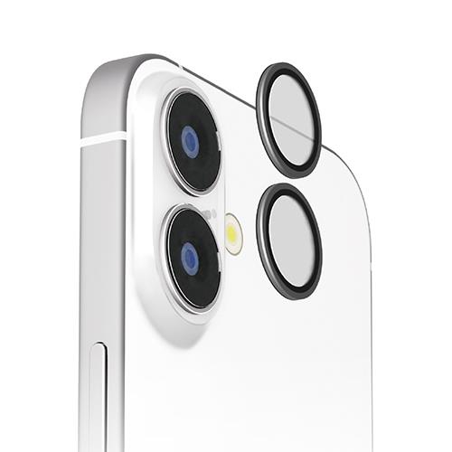 PGA PG-24ACLG19BK ブラック iPhone16/16Plus用 カメラレンズプロテクター