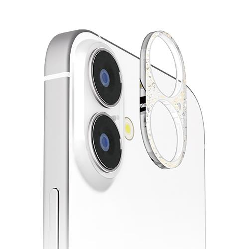 PGA PG-24ALGD03LM ラメ iPhone16/16Plus用 カメラレンズフレーム