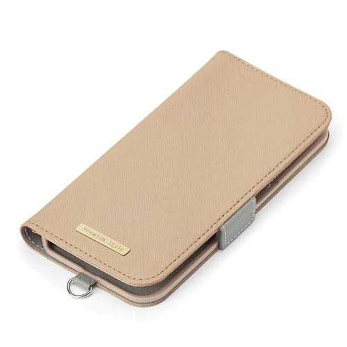 PGA PG-24BFP04BE サフィアーノ調/ベージュ iPhone16Pro用 フリップカバー