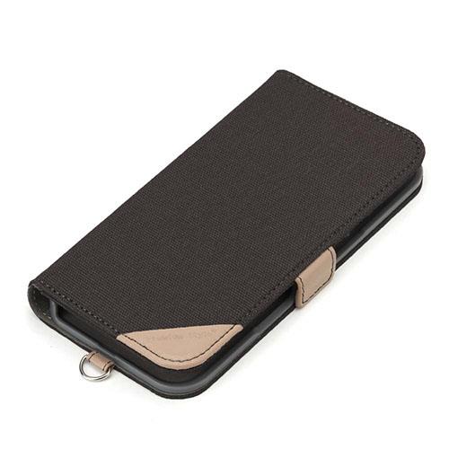 PGA PG-24BFP09GY キャンバス/チャコールグレー iPhone16Pro用 フリップカバー