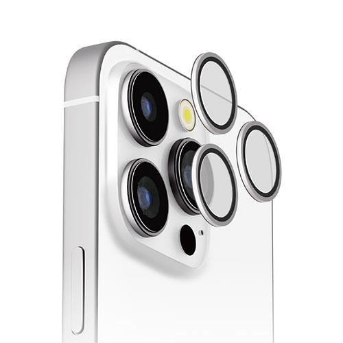 PGA PG-24BCLG20SV シルバー iPhone16Pro/16ProMax用 カメラレンズプロテクター
