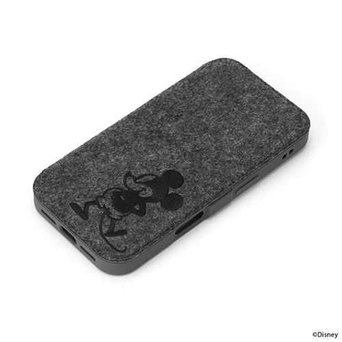 PGA PG-D24AGF05MKY ミッキーマウス iPhone 16用 ガラスフリップケース ディズニーキャラクター