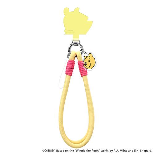 PGA PG-DSTHAN03POO くまのプーさん ストラップホルダー付 ハンドストラップ ディズニーキャラクター