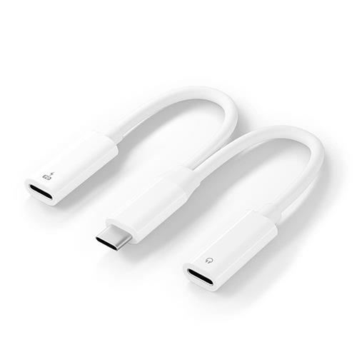 PGA PG-TYCCHG02WH USB-C充電ポート付 USB-C to USB-C イヤホン変換アダプタ