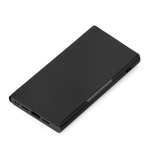PGA PG-25KCF01BK ブラック iPhone 16e用 クリアフリップケース PUレザー 手帳型ケース