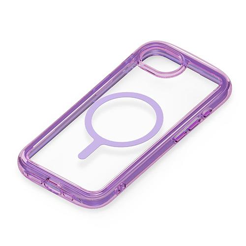 PGA PG-25KMA05PP ネオンパープル iPhone 16e用 MagSafe対応 エアクッションケース ネオン 背面ケース