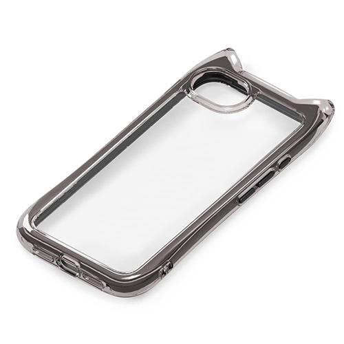 PGA PG-25KAR09BK ブラック iPhone 16e用 エアクッションケース ネコミミ 背面ケース