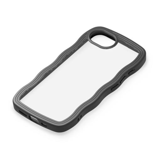 PGA PG-25KWPT02BK ブラック iPhone 16e用 ウェーブケース 背面ケース