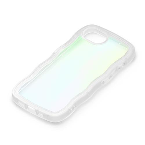 PGA PG-25KWPT03AR オーロラ iPhone 16e用 ウェーブケース 背面ケース